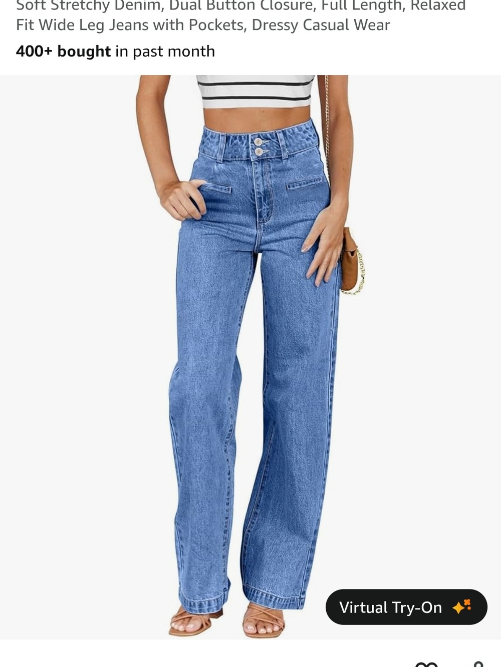 High-Rise Wide Leg Jeans — Blue Flare Fit